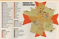 Principaux sites templiers en France